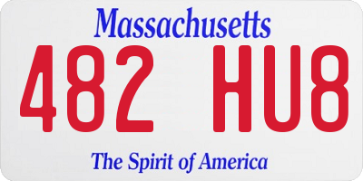 MA license plate 482HU8