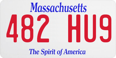 MA license plate 482HU9