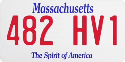MA license plate 482HV1