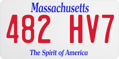 MA license plate 482HV7