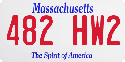 MA license plate 482HW2