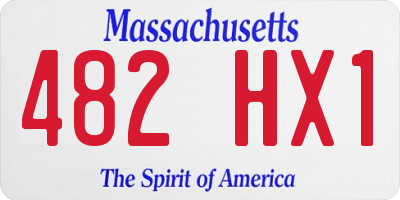 MA license plate 482HX1