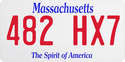MA license plate 482HX7