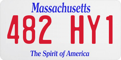 MA license plate 482HY1