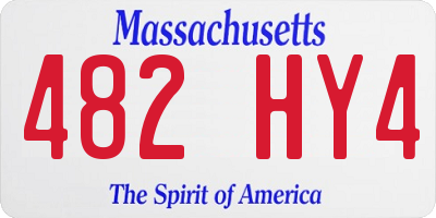MA license plate 482HY4