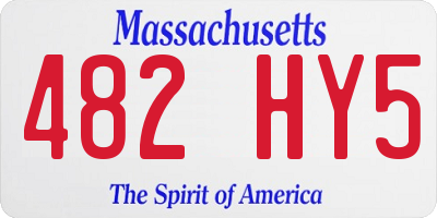 MA license plate 482HY5