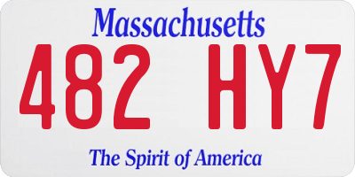 MA license plate 482HY7