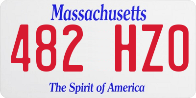 MA license plate 482HZ0