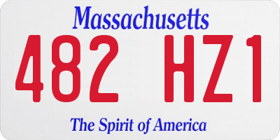 MA license plate 482HZ1
