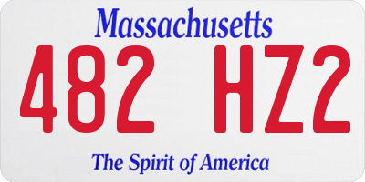 MA license plate 482HZ2