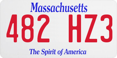 MA license plate 482HZ3