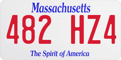 MA license plate 482HZ4
