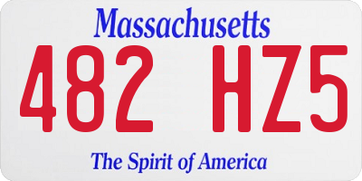 MA license plate 482HZ5