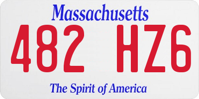 MA license plate 482HZ6