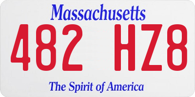 MA license plate 482HZ8