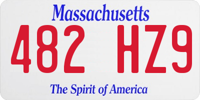 MA license plate 482HZ9