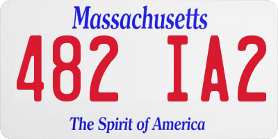 MA license plate 482IA2