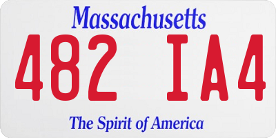 MA license plate 482IA4