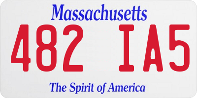 MA license plate 482IA5