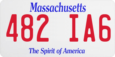 MA license plate 482IA6