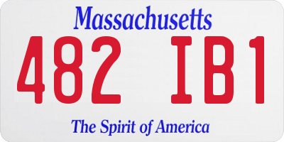 MA license plate 482IB1