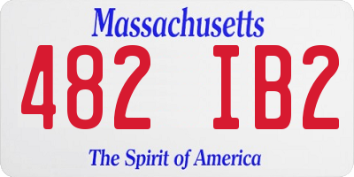 MA license plate 482IB2