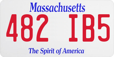 MA license plate 482IB5