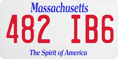 MA license plate 482IB6