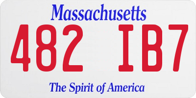 MA license plate 482IB7