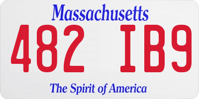MA license plate 482IB9