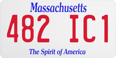 MA license plate 482IC1
