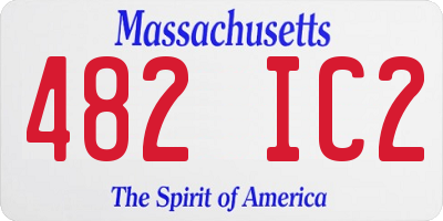 MA license plate 482IC2