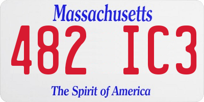 MA license plate 482IC3
