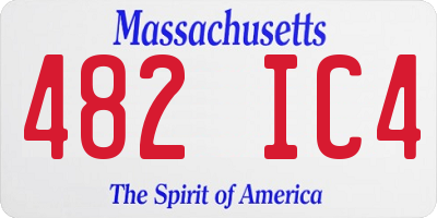 MA license plate 482IC4