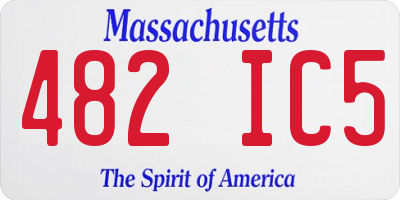 MA license plate 482IC5