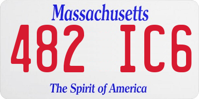 MA license plate 482IC6