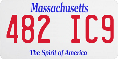 MA license plate 482IC9