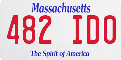 MA license plate 482ID0