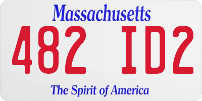MA license plate 482ID2