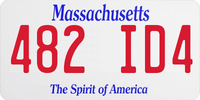 MA license plate 482ID4