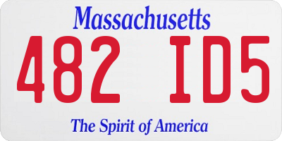 MA license plate 482ID5