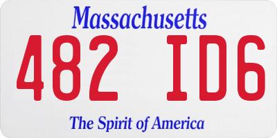 MA license plate 482ID6