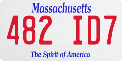 MA license plate 482ID7
