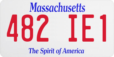 MA license plate 482IE1