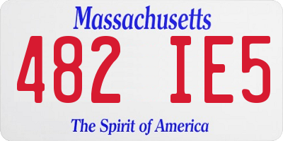 MA license plate 482IE5