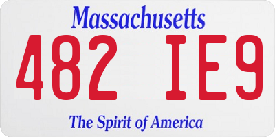 MA license plate 482IE9
