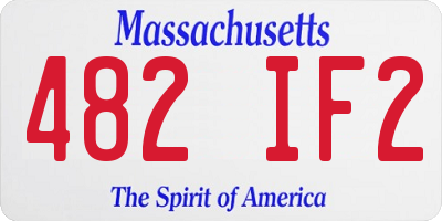 MA license plate 482IF2