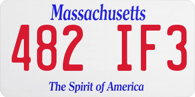 MA license plate 482IF3