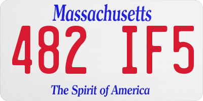 MA license plate 482IF5