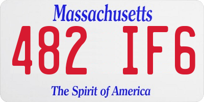MA license plate 482IF6